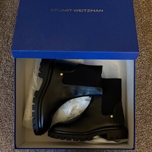 Stuart Weitzman Black lug sole boot
